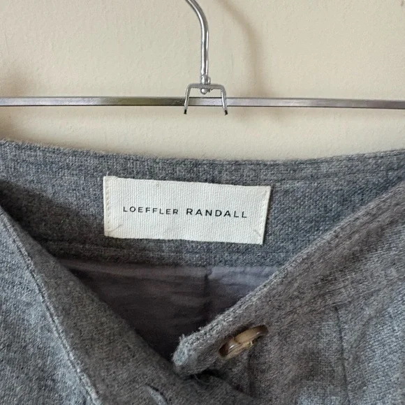 Loeffler Randall high waisted wool A-Line Skirt with pockets size 4, like new - Picture 6 of 12